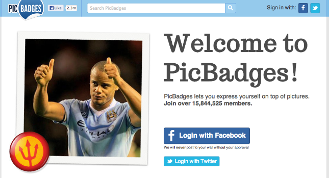 PicBadges homepage