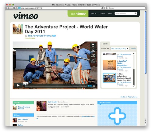 The Adventure Project - World Water Day 2011 on Vimeo
