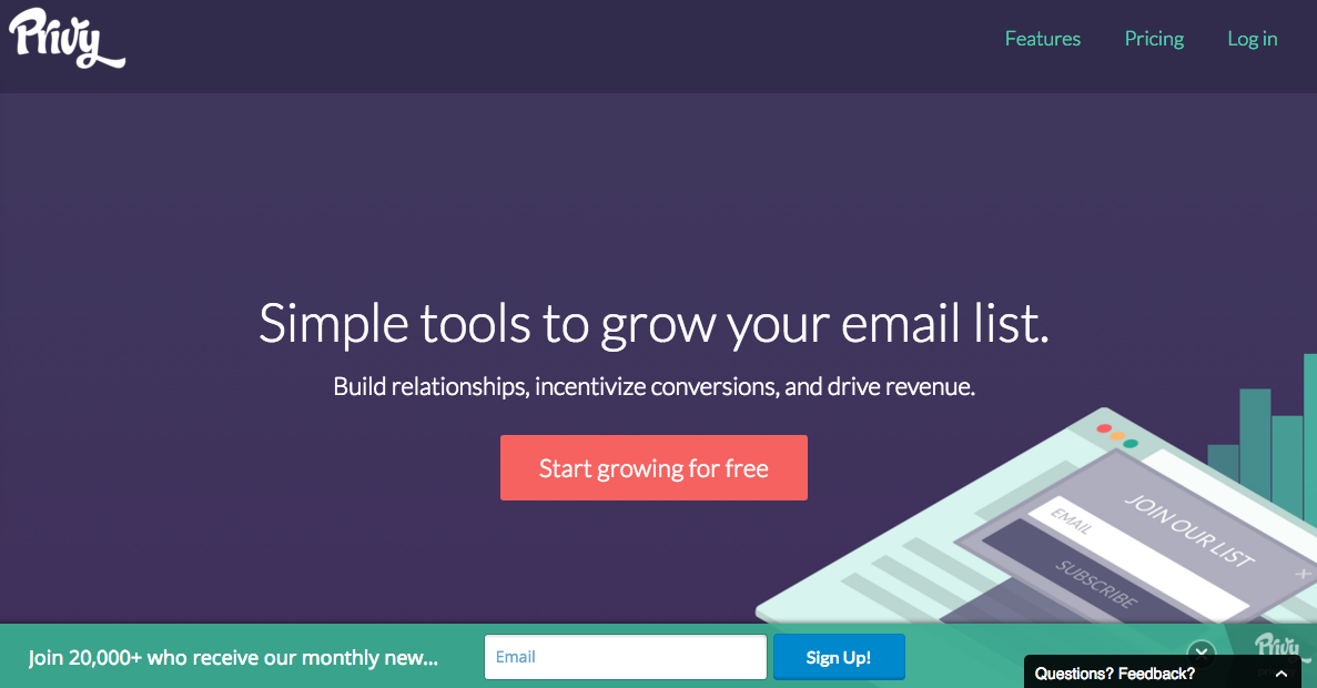 Privy grow your nonprofit email list