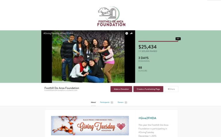 Foothill De Anza #GivingTuesday engage alumni