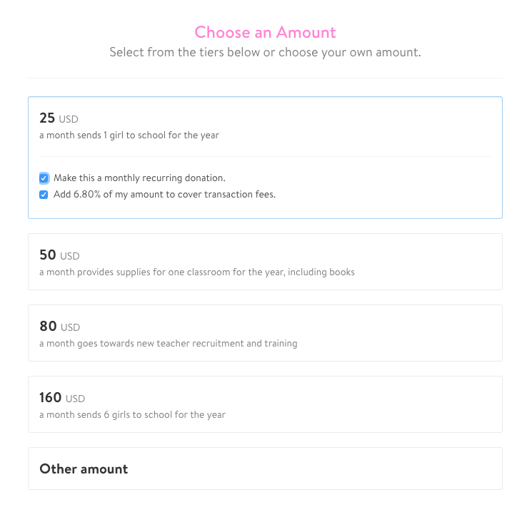 recurring-giving-campaign-donation-tiers