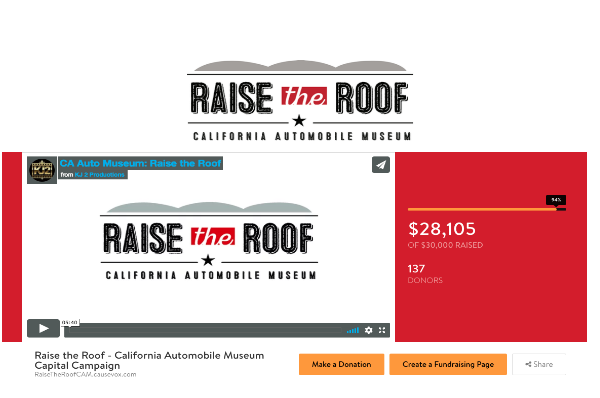 Customer Story: California Automobile Museum’s “Raise the Roof” Campaign