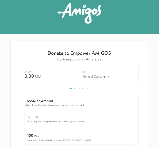 donation page