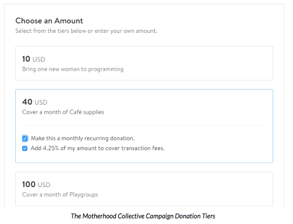 donation page