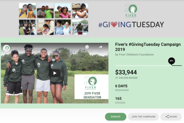 Customer Success Story: Fiver Children’s Foundation Talks #GivingTuesday, Year-End, And Fundraising During Covid