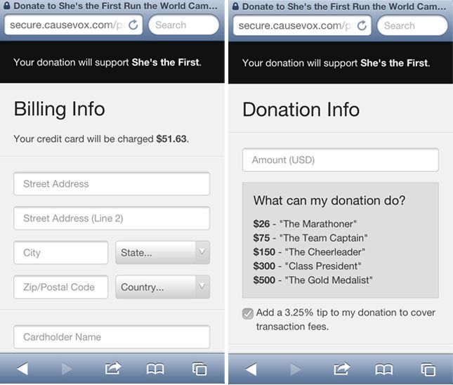 mobile-donation-form