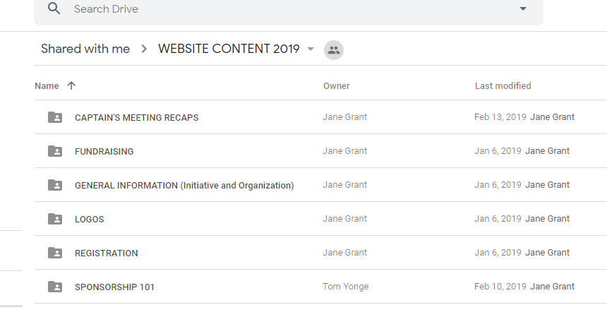 Strathcona Initiative's Google Drive