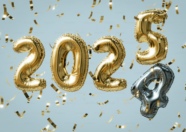 2025 number balloons